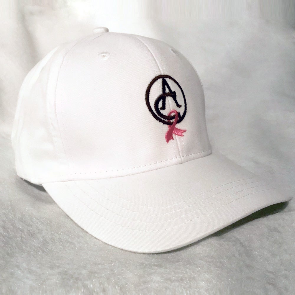 White Hat — Breast Cancer Logo